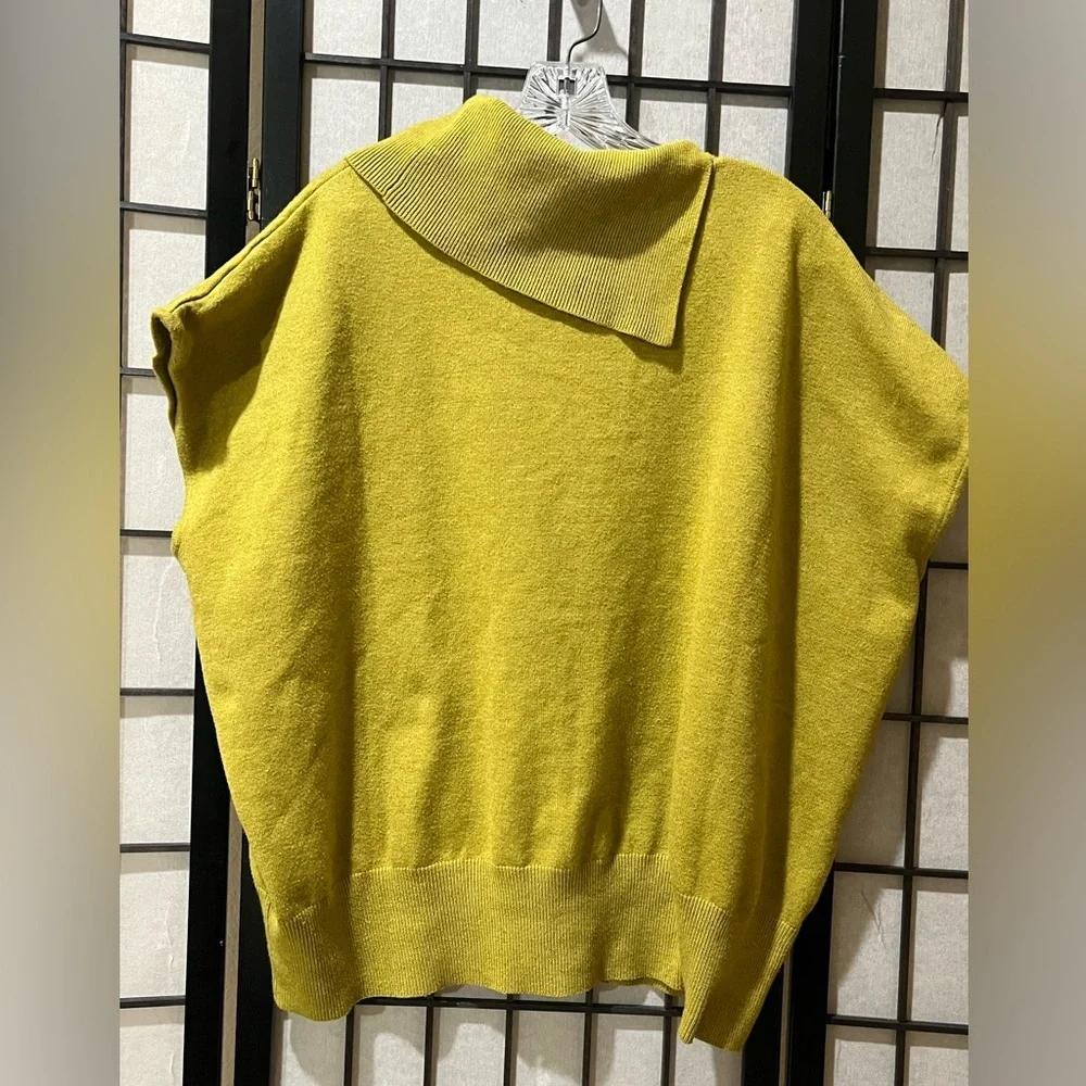 ELOQUII Bright Chartreuse Knit Poncho Sweater WOMEN SIZE 18/20